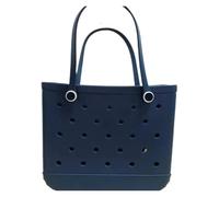 Générique Sac de plage Extra Large XL, panier rangement pique-nique voyage étanche en caoutchouc, à main Shopping for femmes, fourre-tout gelée(Blue)