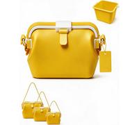 Générique Sac De Plage Femme, Sac Natation Pliable ImperméAble, Doté d'un Compartiment Silicone éTanche Ranger Affaires MouilléEs, IdéAl Natation, Sorties Plage FêTes Bord Piscine (Jaune,L)
