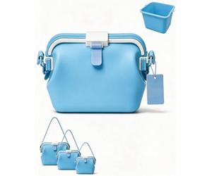 Générique Sac De Plage Femme, Sac Natation Pliable ImperméAble, Doté d'un Compartiment Silicone éTanche Ranger Affaires MouilléEs, IdéAl Natation, Sorties Plage FêTes Bord Piscine (Bleu,M)