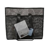 Générique Sac De Plage - Sac Filet Étanche Piscine,Pliable Pochette Bandoulière Pour Serviette, Chapeau, Bouteille D'Eau, Clés, Téléphone, Maillot De Bain Et Lunettes De Soleil