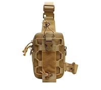 Générique Sac De Poitrine Avant À Bandoulière Tactique, Pochette For Bouteille D'eau En Plein Air For Randonnée Trekking Téléphone Sac À Bandoulière Durable Et Réglable(Brown)