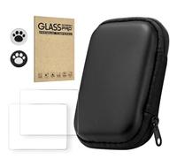 Générique Sac de Rangement de Console de Jeu pour R36S / R35S / RGB20S + 2 Films de Protection, Sac de Rangement Portable EVA étui de Transport de Dispositif de Jeu (Noir)