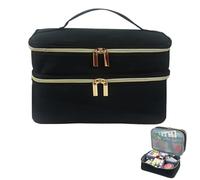 Générique Sac de Rangement de, Organisateur de à 2 Couches, boîtier de imperméable de Grande capacité - Sac de Rangement des Outils de Broderie avec Fermeture éclair - Artisanat et Coutu