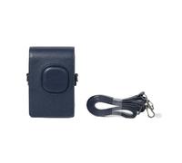Générique Sac de Rangement Portable Retro Mini Camera pour Instax Mini liplay+ Housse de Protection Souple en Cuir PU Étui de Transport de Voyage avec Bandoulière (Blue)