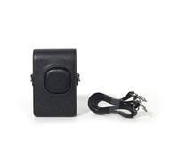 Générique Sac de Rangement Portable Retro Mini Camera pour Instax Mini liplay+ Housse de Protection Souple en Cuir PU Étui de Transport de Voyage avec Bandoulière (Black)