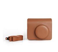 Générique Sac de Rangement pour Appareil Photo instantané en Cuir PU pour Instax Wide 400 avec bandoulière Ajustable Amovible Housse protectrice pour Appareil Photo à pellicule (Marron)