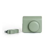 Générique Sac de Rangement pour Appareil Photo rétro pour Instax Wide 400 avec bandoulière, adapté pour Instax Wide 400 Housse en Cuir PU Étui de Protection pour Appareil Photo (Vert)