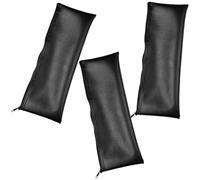 Générique Sac de rangement pour microphone sans fil 3 pièces en PU noir avec protection contre chocs et accessoires pour musiciens en voyage