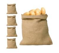 Générique Sac De Rangement pour Pommes De Terre - Lot de 5 Sacs Réutilisables Naturels pour Course en Sac,Organisation Maison Poche pour Cultiver Haricots Céréales Légumes Produits Hivernaux