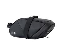 Générique Sac de selle | Pack réfléchissant étanche en cuir PU | Sac de rangement vélo | Pour cyclisme, voyage, trajet, ville, urbain, sentier, parc, plage, garage, magasin, maison, école