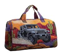 Générique Sac De Sport Matelassé Hippie Van, Bagage De Nuit De Voyage Boho Weekender avec Sangle Réglable, Style Rétro en Toile for Les Voyages Quotidiens(R-1,16"x8"x8")
