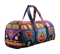 Générique Sac De Sport Matelassé Hippie Van, Bagage De Nuit De Voyage Boho Weekender avec Sangle Réglable, Style Rétro en Toile for Les Voyages Quotidiens(P-4,16"x8"x8")