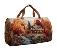 Générique Sac De Sport Matelassé Hippie Van, Sac De Sport Matelassé Hippie Van Fait À La Main avec Sangle Réglable, Fourre-Tout De Grande Capacité Floral De Style Rétro for Le Travail, L'école(B)