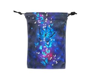 Générique Sac de Support de Carte Oracle - Soupche de Tarot avec Fermeture de Cordon | Butterfly Design Velvet Poux 5.12x7.09 Pouces, Sac de pièces, de Racette en Rune de Cristaux, Bijoux, Cartes,