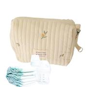 Générique Sac de Voyage pour Poussette - Sac De Voyage pour Poussette - Design Scientifique à Compartiments avec Poches Zippées pour Langes, Biberons, Lingettes et Essentiels de Nettoyage