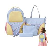 Générique Sac D'école,Lot de 4 Cartables Scolaires Étudiant - Grand Capacité Cartable Fonction Voyage pour Filles Adolescentes Salle de Classe Étude Quotidienne Courses