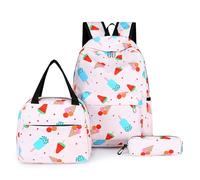 Générique Sac d'école pièces pour enfants de 17 pouces pour garçons et filles âgés de 6 ans et plus (comprend une boîte à déjeuner et une pochette à crayons) pour les classes inférieures (31x12x43cm)