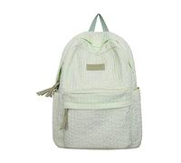 Générique Sac d'école Texture Respirante Motif Imperméabilisation Sac À Dos Léger Nouvelle Charge Durable Réduisant La Grande Capacité Étudiant Sac À Bandoulière (Green, One Size)