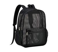 Générique Sac Dos En Filet Écolier Transparent Léger Noir, De Respirant, Transport Voyage Durable, Pack D'épaule Portable, Stockage Fourre-tout Gym Université Des Collèges Sports Beach