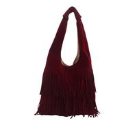 Générique Sac élégant quotidien avec pompon bandoulière spacieuse idéal travail usage (Red, One Size)