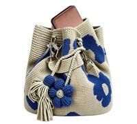 Générique Sac en Crochet,Sac À Main Bohème Chic, À Main Bohème De Plage - Pour Femmes Mères Épouses Voyageuses Bord De Mer Bord De Piscine Shopping Pique-Niques Concert