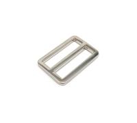 Générique Sac en Cuir épais en métal, 2 pièces, Sangle d'épaule, Ceinture Web rectangulaire réglable, Broche Tri-Glisse, Boucle à Rouleau, Boucle coulissante, Joint torique(Silver,Inner Wide 50mm)