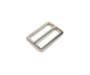 Générique Sac en Cuir épais en métal, 2 pièces, Sangle d'épaule, Ceinture Web rectangulaire réglable, Broche Tri-Glisse, Boucle à Rouleau, Boucle coulissante, Joint torique(Silver,Inner Wide 25mm)