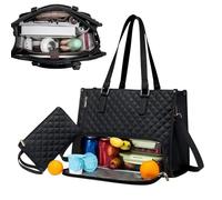 Générique Sac Fourre-tout 2 En 1, À Déjeuner Isolés De 15,6 Pouces, Fourre-tout De Travail For Femmes, À Main D'ordinateur De Grande Capacité