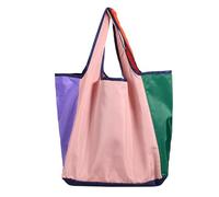 Générique Sac fourre-tout élégant et décontracté pour le shopping sac à main de grande capacité avec un design à blocs de couleurs parfait pour un usage quotidien et à la maison (Dark Blue One Size)