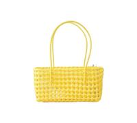 Générique Sac fourre-tout en plastique creux tissé à la main, sac à main de grande capacité de style campagne, accessoire de plage d'été pour femme