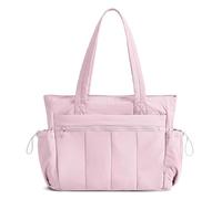 Générique sac fourre-tout pour femmes, avec porte-gobelet, compartiment pour ordinateur portable et housse pour trolley, sac à main léger et moelleux avec compartiments, pour le travail (A)