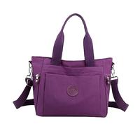 Générique sac fourre tout toile sac a main femme petit format sacoche femme travail tote bag avec fermeture pochette bandoulière cabas sacs pour dames uni bag handbags for women (C One Size)