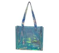 Générique Sac holographique transparent en PVC, Sac de courses réutilisable, Accessoire cadeau pour les événements et le quotidien