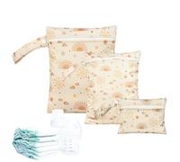 Générique Sac Humide de 3 pièces - Sac à Couches étanche | Sacs réutilisables et secs avec poignée, Pochettes de Rangement de Sacs organisatrices polyvalentes pour bébé Niche
