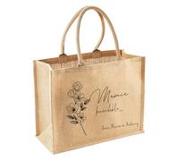 Générique Sac jute personnalisé - “Mamie formidable…” - Cadeau fête des grands-mères, anniversaire ou Noël - Cabas réutilisable 43×33 cm - Personnalisable avec prénoms -