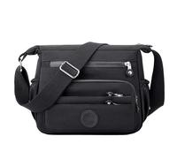 Générique Sac Messager Léger et Compartimenté pour Hommes, Idéal pour le Quotidien et les Déplacements, avec Pochettes Organisées et Bandoulière Réglable Confortable, Taille Unique (Black, One Size)