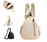 Générique Sac Messager pour Femme, Sac à Dos Multi-Compartiments De Grande Capacité, Tissu Ox 600d Imperméable, Bretelles Rembourrées Réglables, Sac Multifonction Antivol (Khaki)