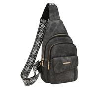 Générique Sac messager pour hommes nouveau modèle à la mode couleur unie grande capacité pratique fermeture éclair sac à bandoulière léger (Black 18 * 10 * 30)