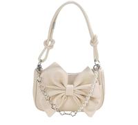 Générique Sac Nœud Bandoulière,Sac à Main en Simili Cuir Mignon Doux,Pochette Bandoulière À Perles | pour Trajets Quotidiens Shopping Rendez-vous Voyages et Mariages