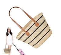 Générique Sac Paille Femme, Panier Tote en Paille Tressée, Clutch Boho Voyage Pour Sortie Croisière Vacances