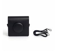 Générique Sac Photo rétro en Cuir PU pour instax Wide Evo avec bandoulière - Étui de Protection pour Voyage, résistant aux Rayures, résistant à l’Eau, Design Compact (Noir)