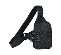 Générique Sac Poitrine - Pochette Étanche Petite À Fermeture Éclair | Sac De Poitrine Bandoulière Noir - Pour Plein Air Voyage Randonnée Cyclisme Pêche Chasse Pique-Nique Travail École Excursion