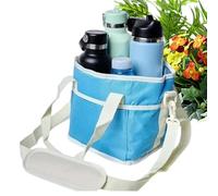 Générique Sac Porte-Boisson,Fourre-Tout à Bouteille 4 Compartiments - Sac à Boissons avec bandoulière réglable | pour la Randonnée, Marche, Plage, Gym, Voyage, Pique-Nique, Camping et en Extérieur