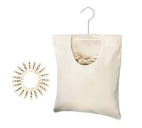 Générique Sac Porte-Pinces à Linge - Sac en Toile pour extérieur,20 Pinces Incluses Poche Linge Accrochable pour Couvertures Serviettes