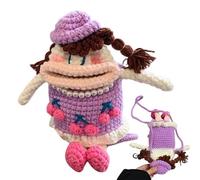 Générique Sac Porte-Téléphone | Pochette Drôle en Tricot avec Bouche Saucisse - Sac à Bandoulière Cartoon pour Mobile,pour Femmes et Filles, Parfait pour Shopping, Rencontres, Voyage et