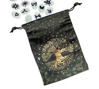 Générique Sac Pour Cartes De Tarot,Sacoche Velours Pour Jeu Oracle Et Deck De Tarot | Stockage Vintage Gothique pour Voyance Cosmétiques Bijoux Halloween