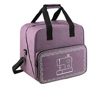 Générique Sac pour Machine À Coudre - Boîte De Rangement Anti-poussière pour Machine À Coudre avec Quatre Bases, Étui pour Machine À Coudre Oxford avec Poignées Et Bandoulière - Violet