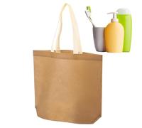Générique Sac Réutilisable Avec Poignées | Sacs En Tissu Non Tissé Réutilisables Pour Divers Usages,Grande Capacité Pour Cuisine Pique-Nique Voyage Plage École Fête Achats