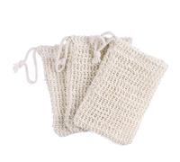 Générique Sac Savon Exfoliant Sisal Naturel avec Cordon Filet de Savon et Absorbant pour Femmes Nettoyage Doux et Séchage Rapide