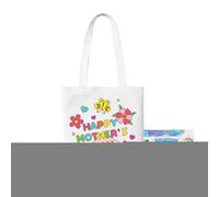 Générique Sac Toile Peinture, Sacs Fourre-Tout en Toile à Peindre, Activités Éducatives d'Apprentissage pour la Fête des Mères avec Stylos à Peinture 3 Ans et Plus Classe Maternelle Voyage